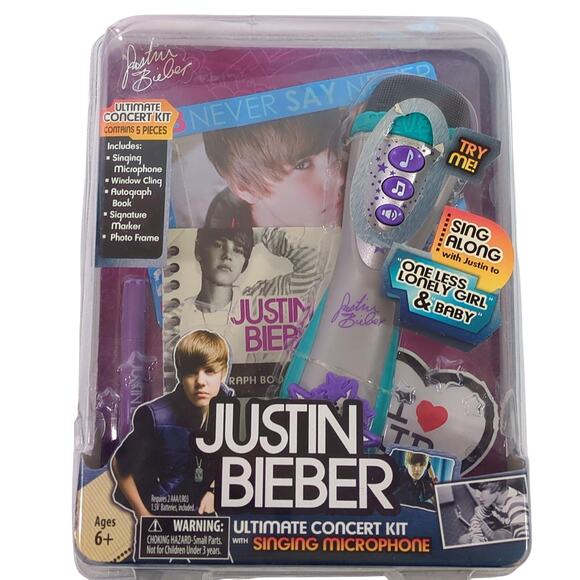 Justin Bieber Ultimate Concert Kit Microphone New One Less Lonely Girl Baby - Picture 1 of 2
